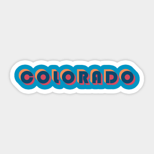 Vintage Colorado design for the retro fan Sticker